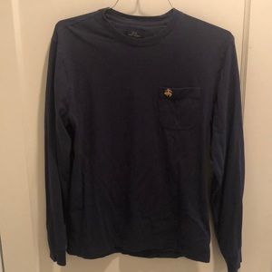 Brooks brothers long sleeve navy pocket shirt sizeM